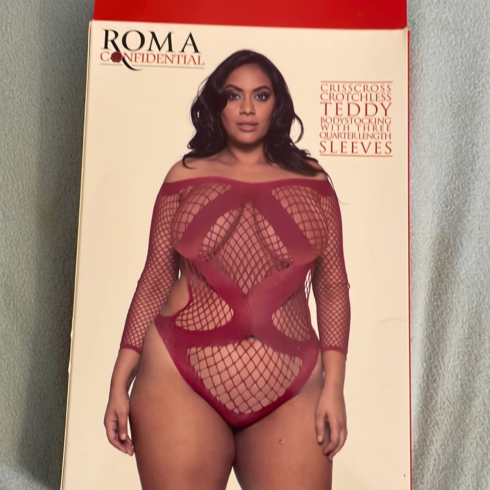 Red teddy lace